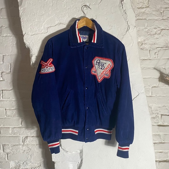 Vintage 1970s London Ontario Pe Chester Diamonds Hockey Jacket Men's Medium‎